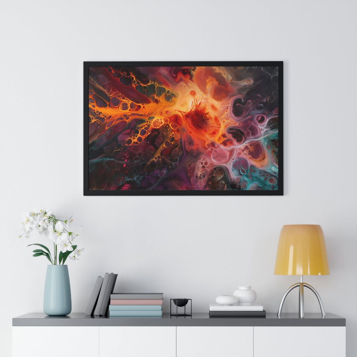 Fiery Nebula Framed Print - JG Visual Arts