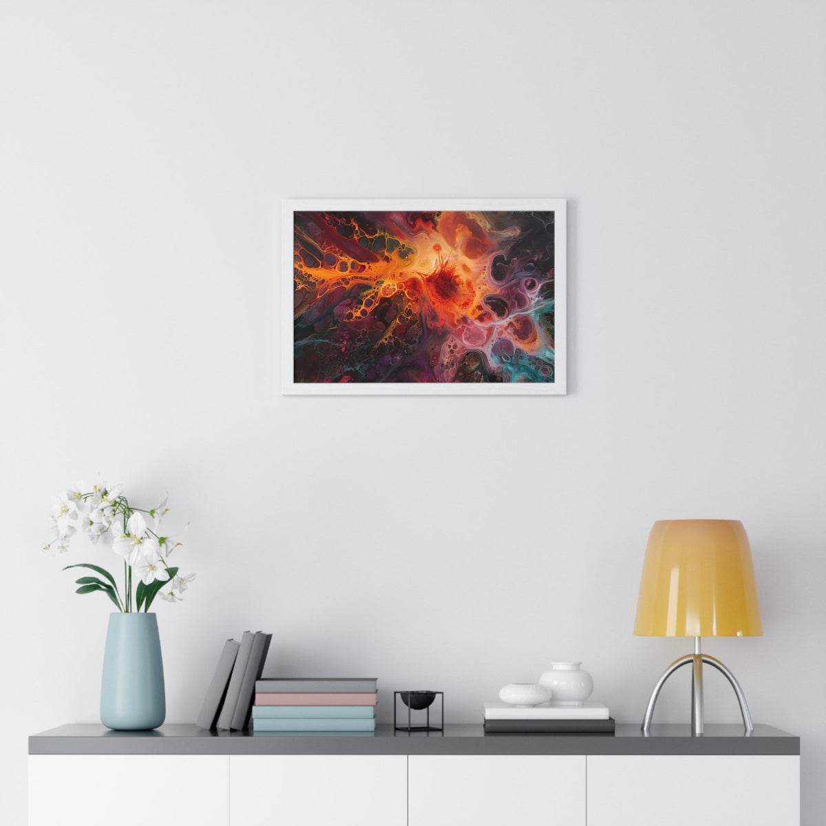 Fiery Nebula Framed Print - JG Visual Arts