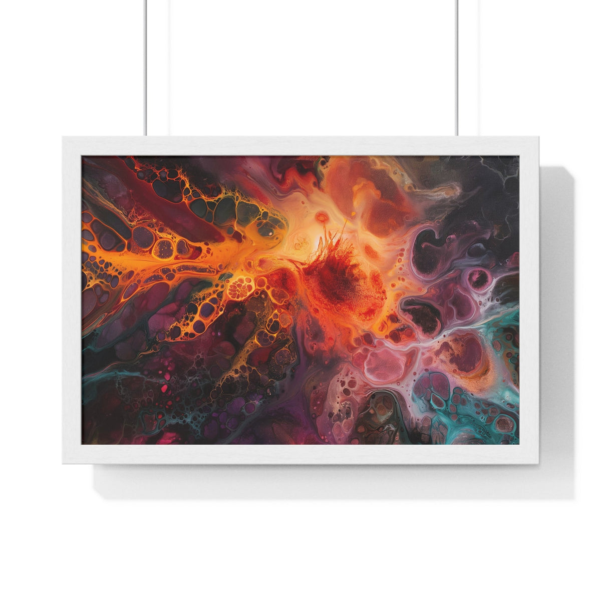 Fiery Nebula Framed Print - JG Visual Arts