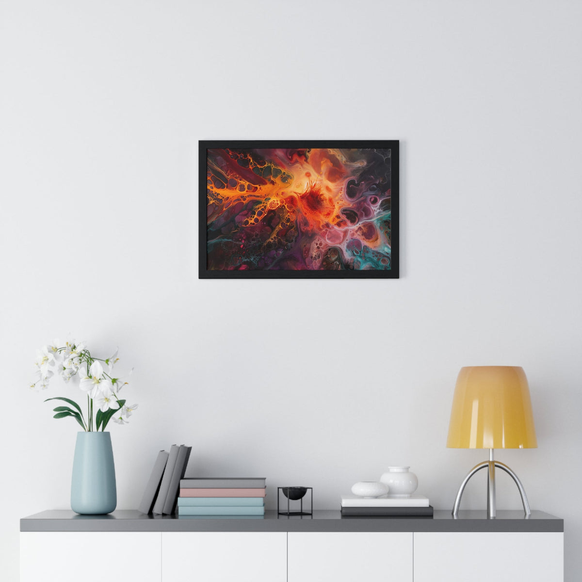 Fiery Nebula Framed Print - JG Visual Arts