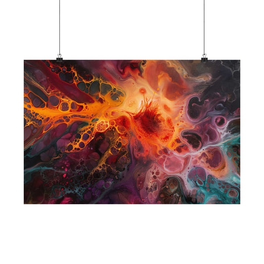 Fiery Nebula Poster - JG Visual Arts