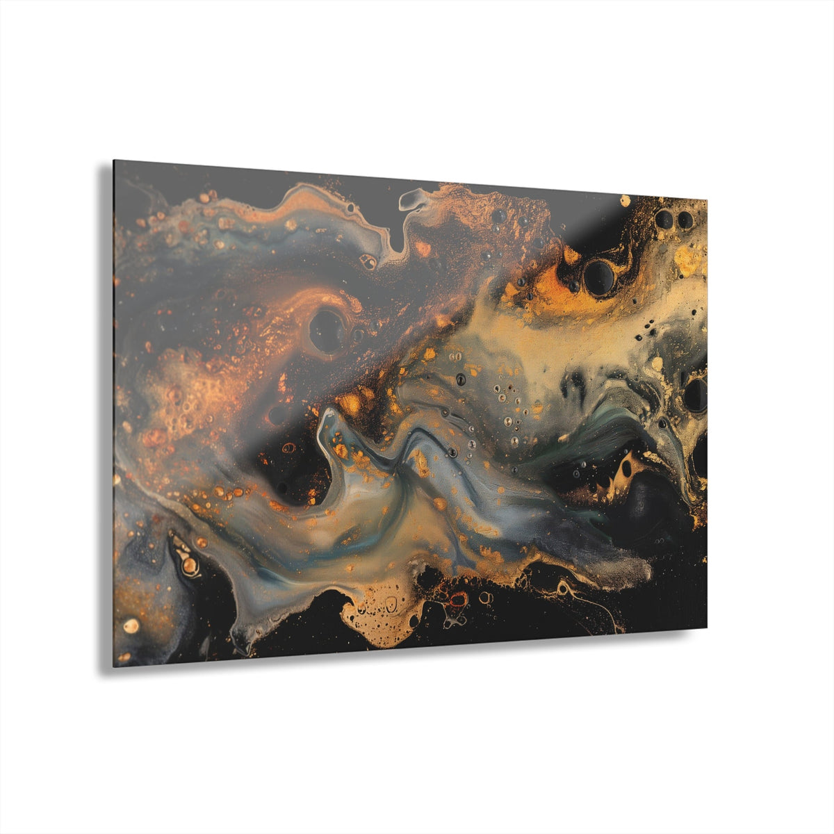 Gilded Fault Acrylic Print - JG Visual Arts