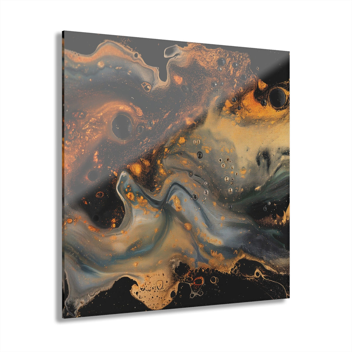 Gilded Fault Acrylic Print - JG Visual Arts
