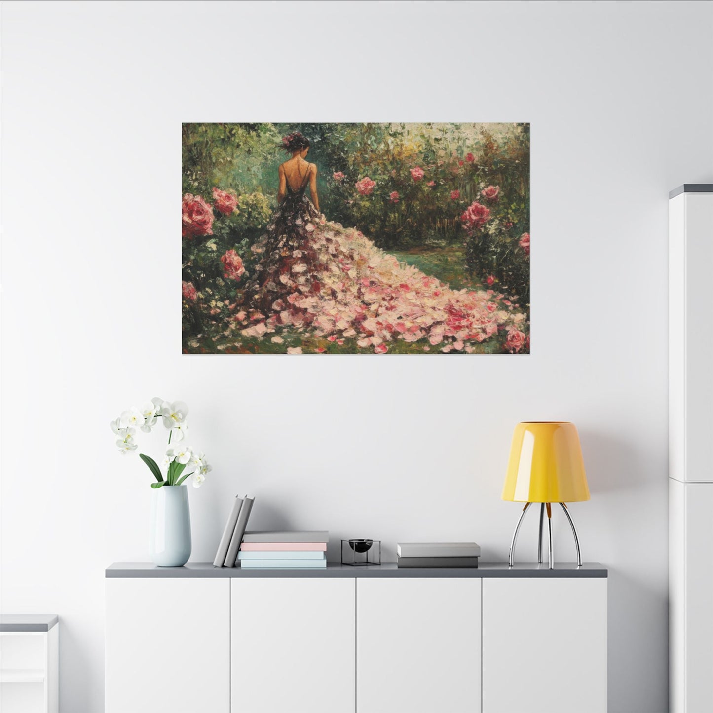 Gown of Roses — Garden Portrait Canvas - JG Visual Arts
