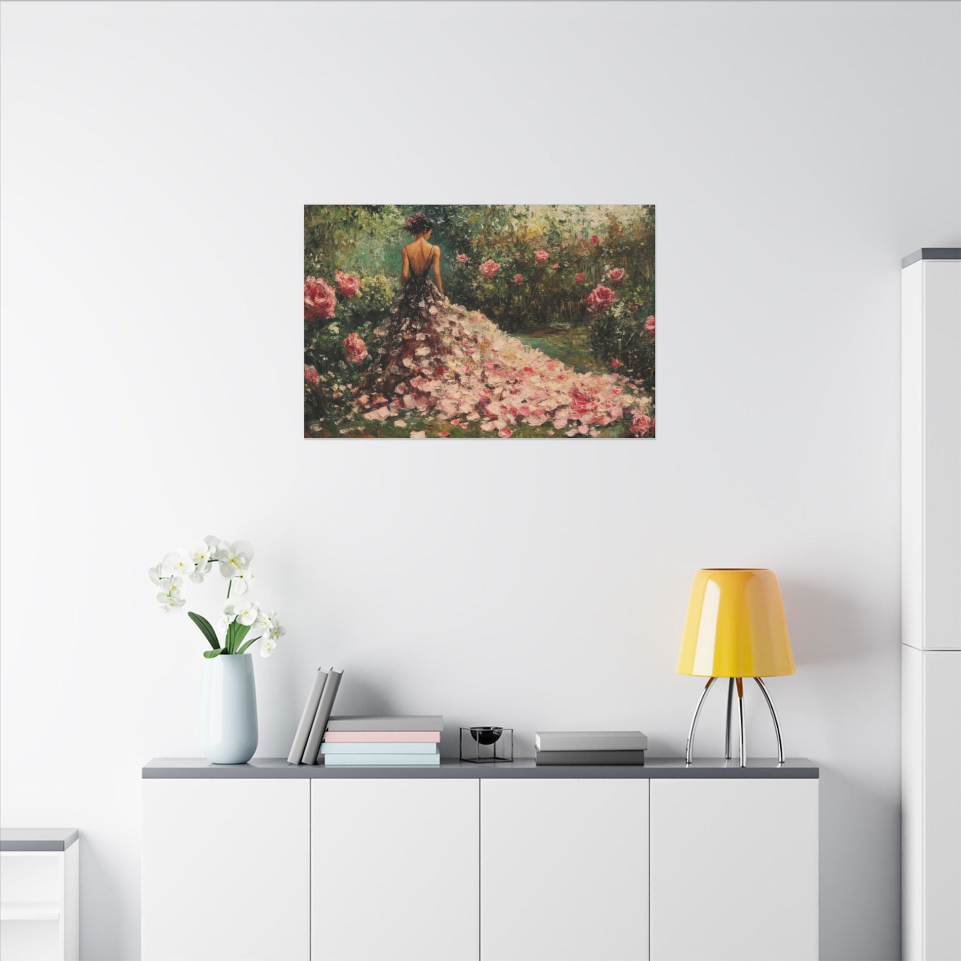 Gown of Roses — Garden Portrait Canvas - JG Visual Arts