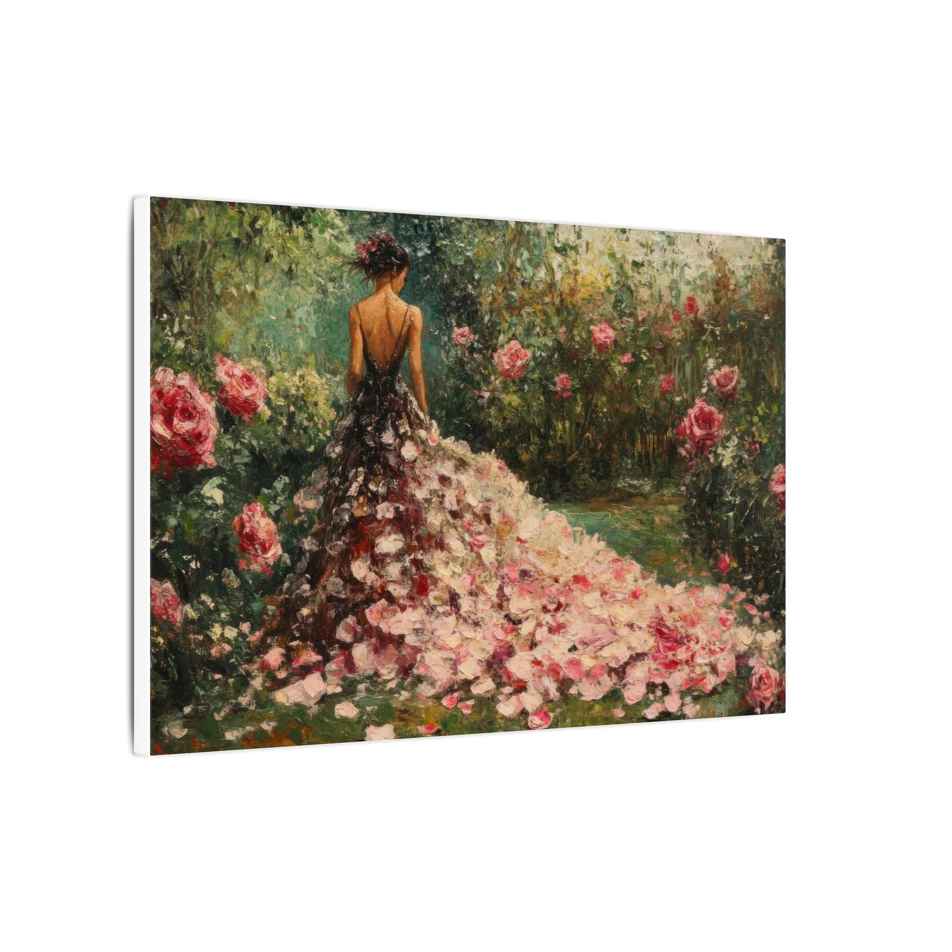 Gown of Roses — Garden Portrait Canvas - JG Visual Arts