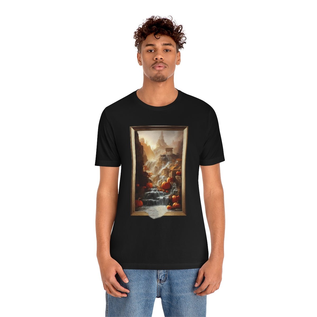 "Harvest Waterfall" - Unisex Jersey Short Sleeve Tee - JDG Visual Arts