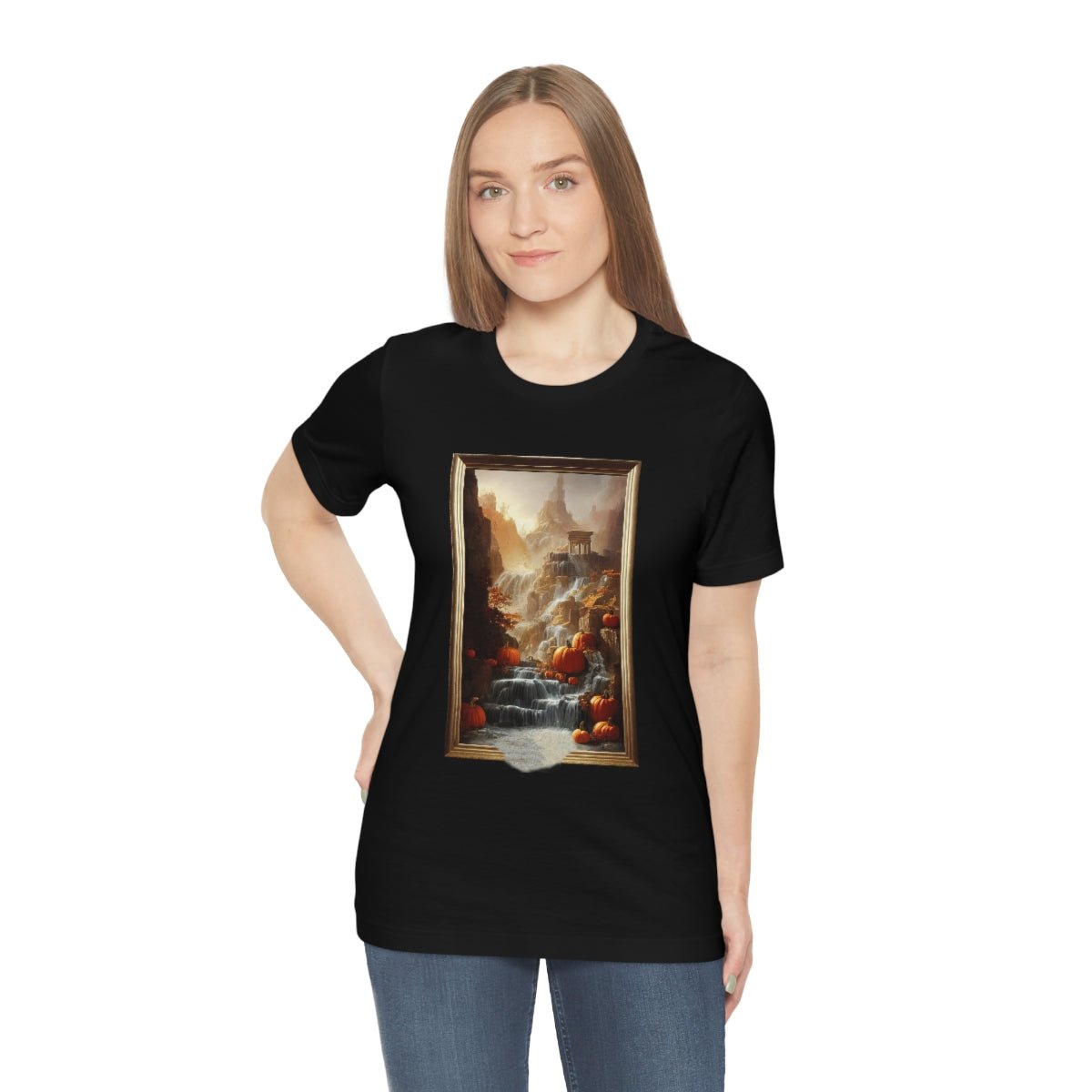 "Harvest Waterfall" - Unisex Jersey Short Sleeve Tee - JDG Visual Arts