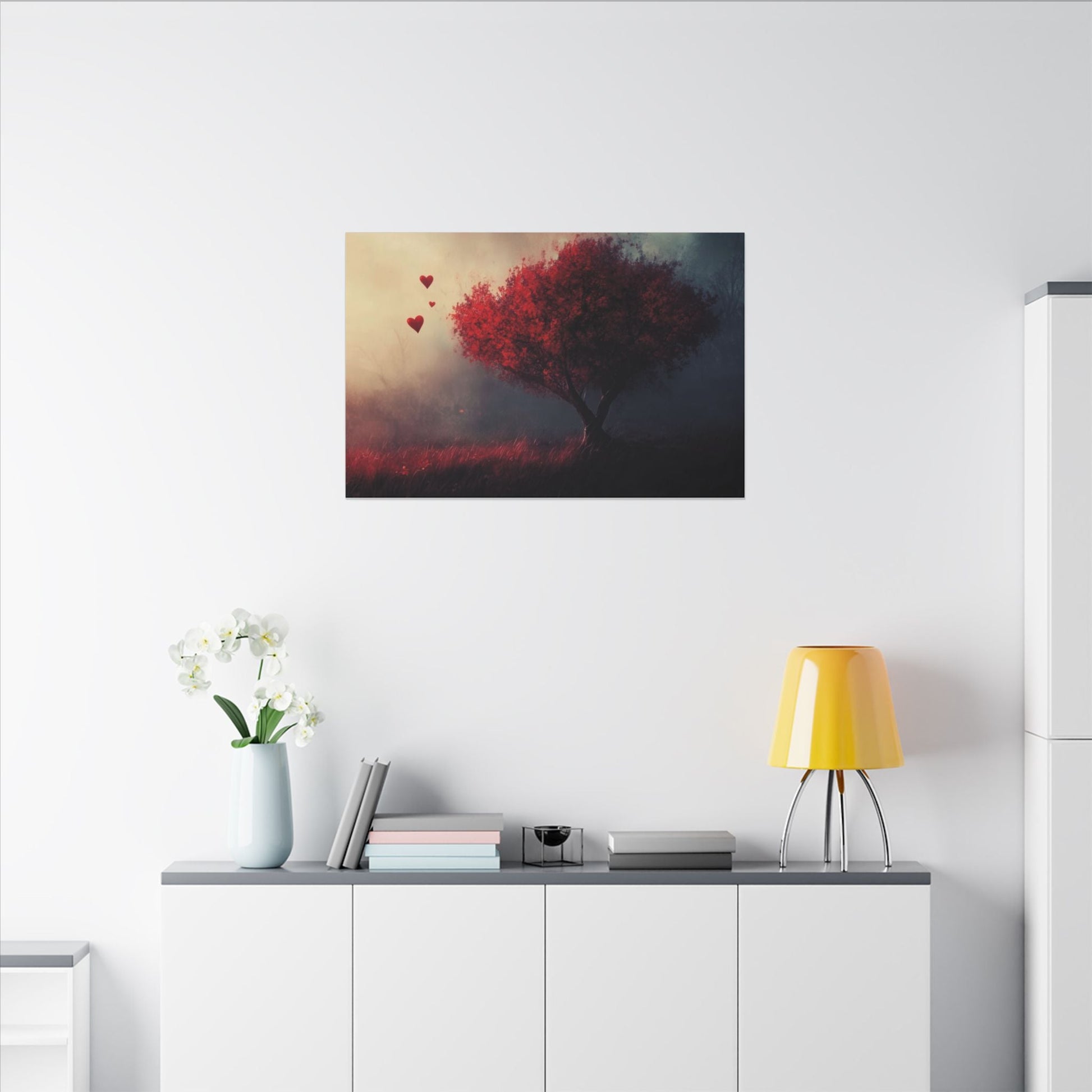 Heartwood — Crimson Tree in the Mist - JG Visual Arts