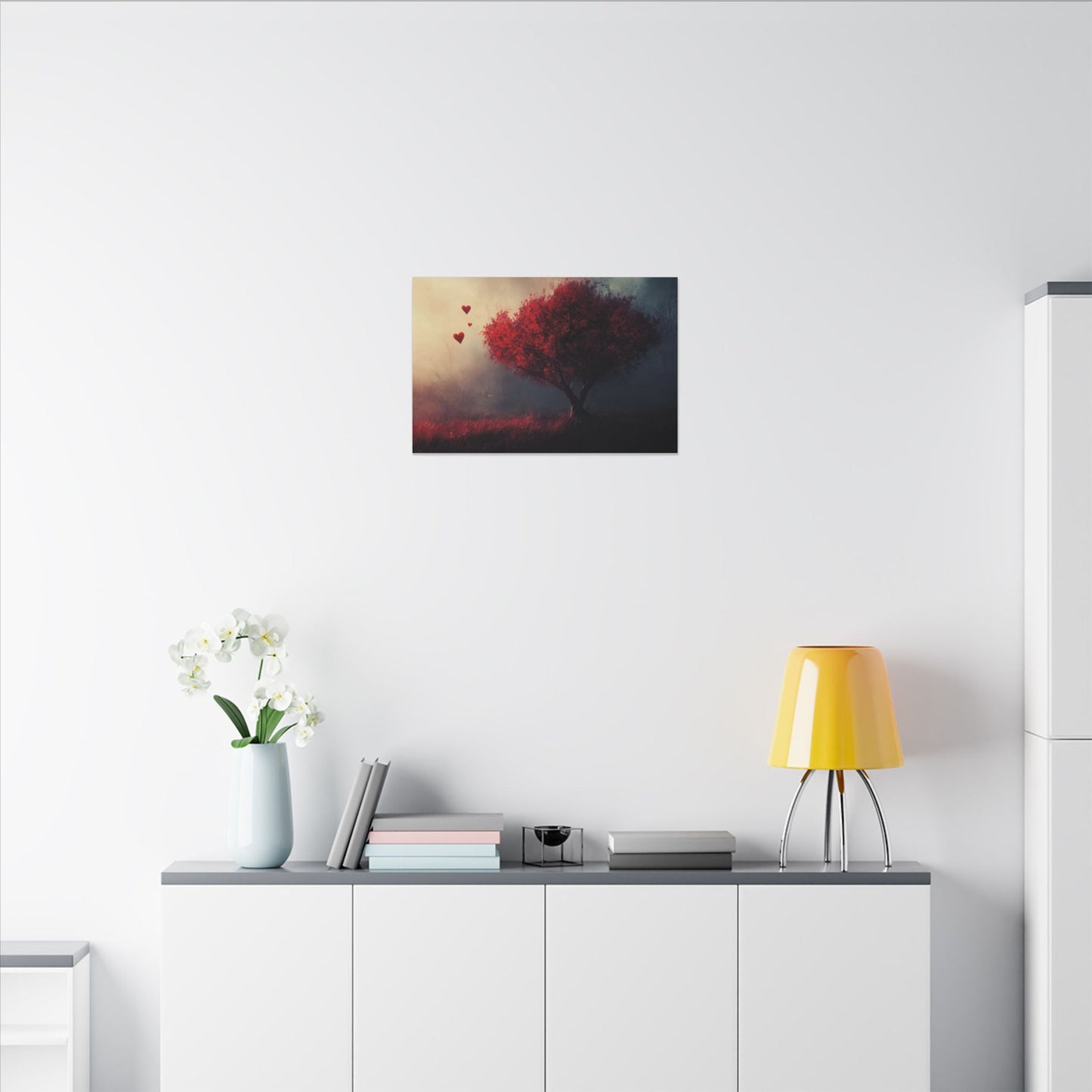 Heartwood — Crimson Tree in the Mist - JG Visual Arts