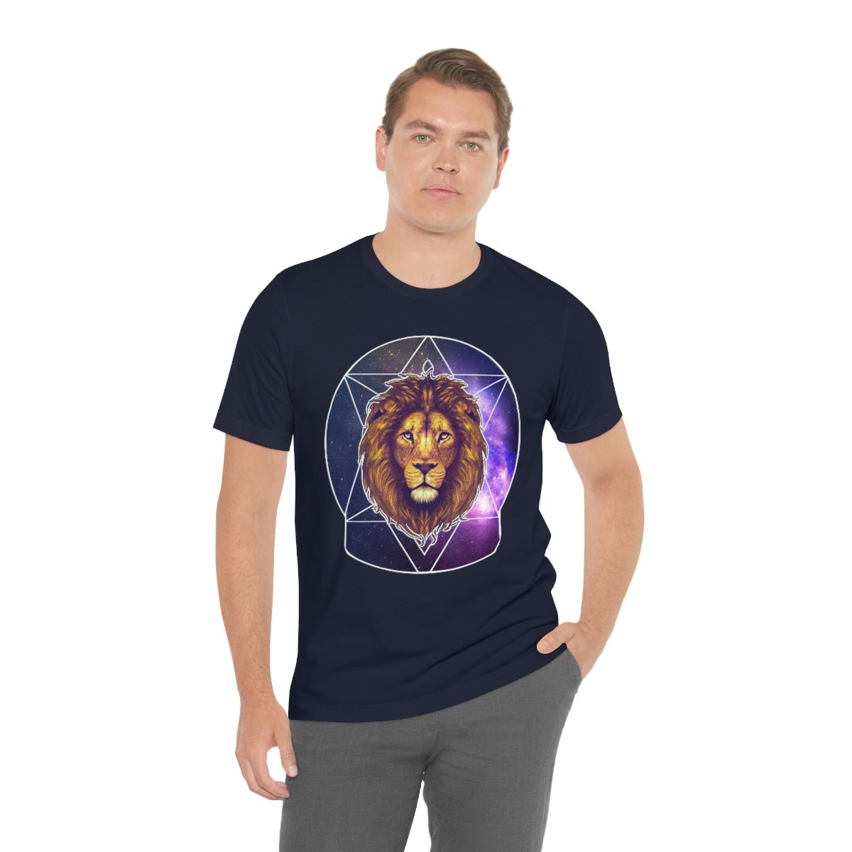 "Leo Amongst the Stars" - Unisex Jersey Short Sleeve Tee - JDG Visual Arts