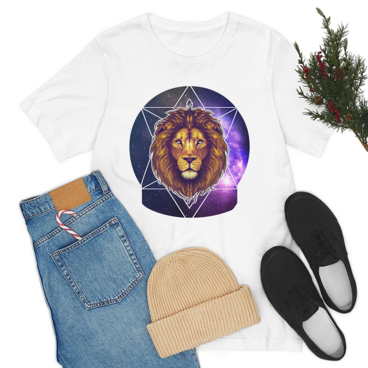 "Leo Amongst the Stars" - Unisex Jersey Short Sleeve Tee - JDG Visual Arts