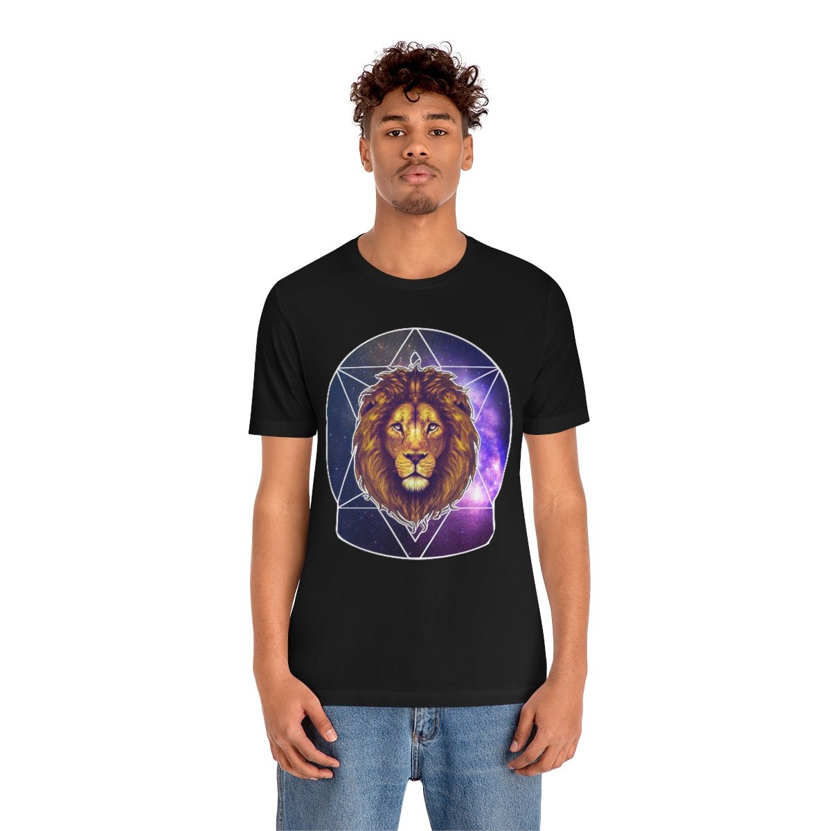 "Leo Amongst the Stars" - Unisex Jersey Short Sleeve Tee - JDG Visual Arts