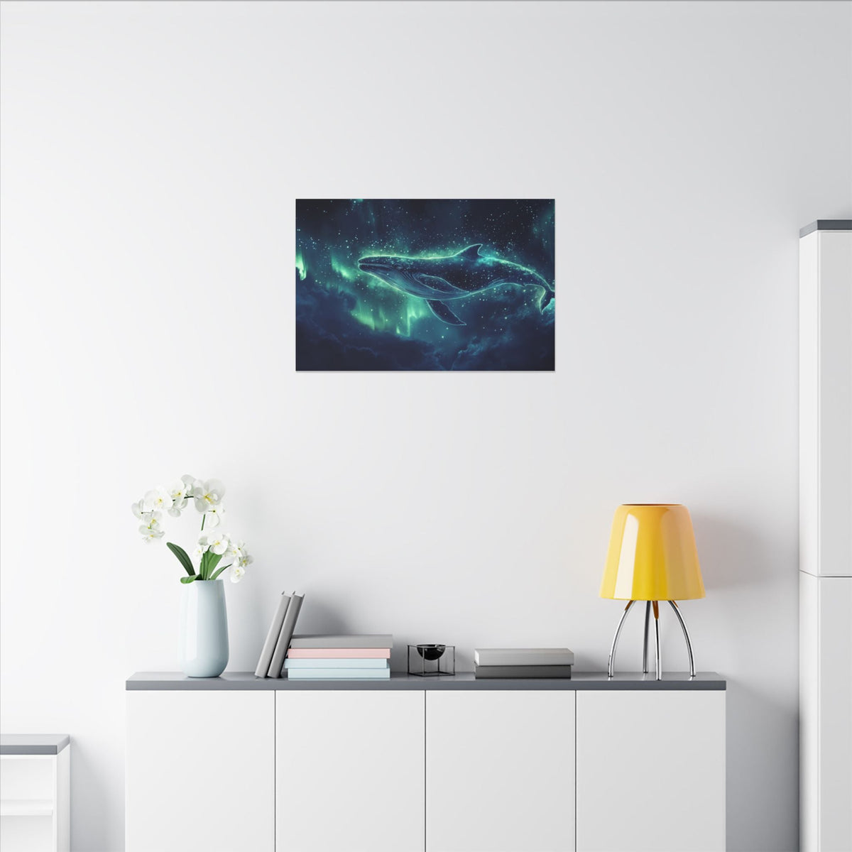 Leviathan of the Aurora — Cosmic Whale Canvas - JG Visual Arts