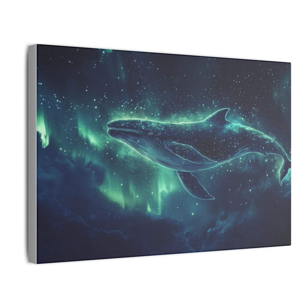 Leviathan of the Aurora — Cosmic Whale Canvas - JG Visual Arts
