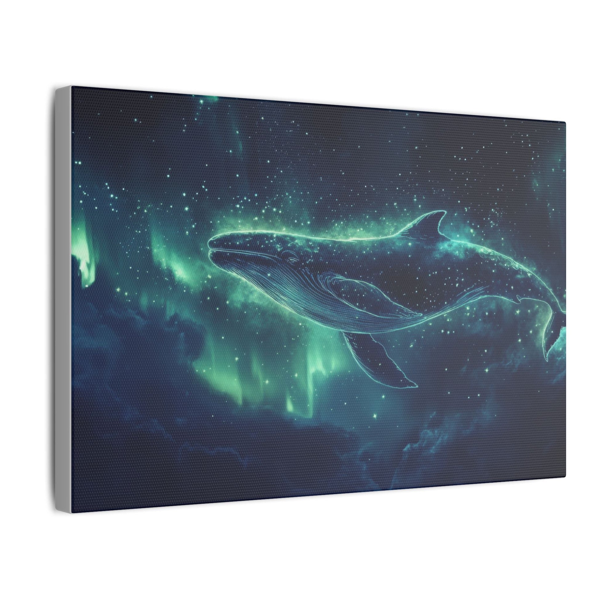 Leviathan of the Aurora — Cosmic Whale Canvas - JG Visual Arts