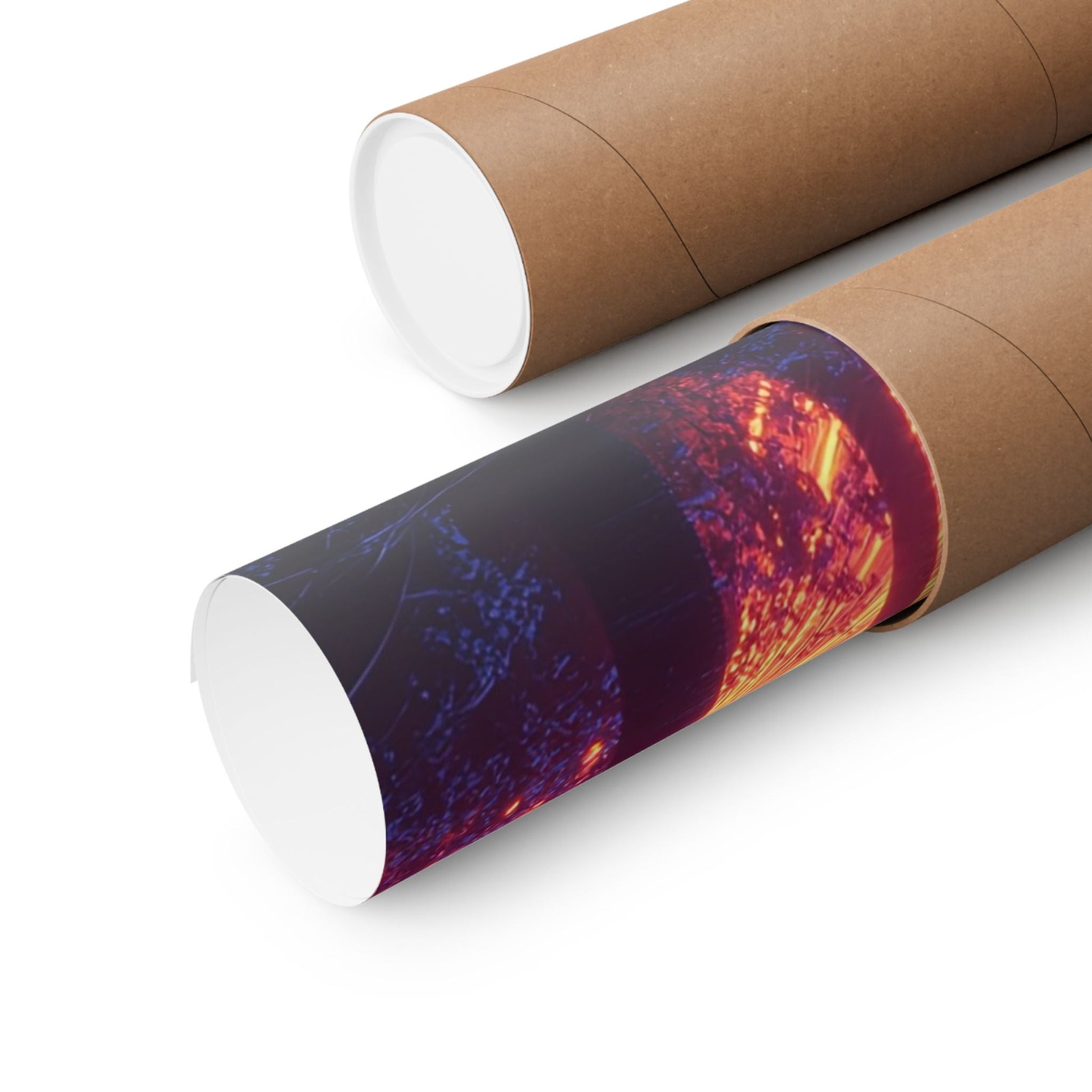 Light Stream Forest — Neon River of Light Poster - JG Visual Arts