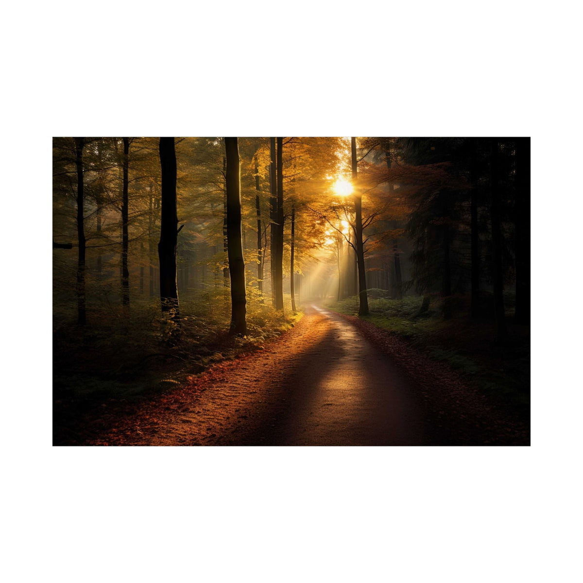 Low Sun, Long Road Poster - JG Visual Arts