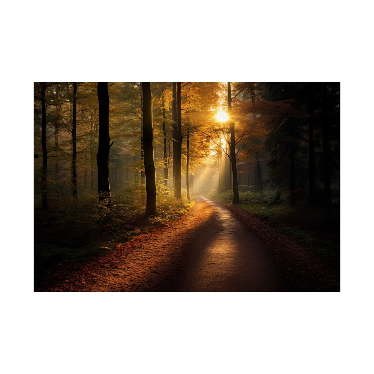 Low Sun, Long Road Poster - JG Visual Arts
