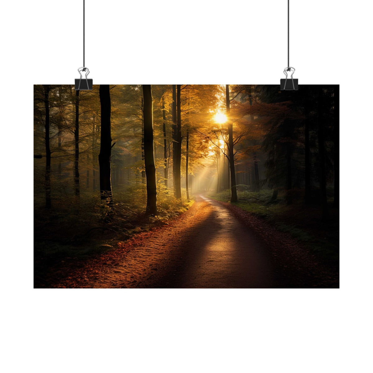 Low Sun, Long Road Poster - JG Visual Arts