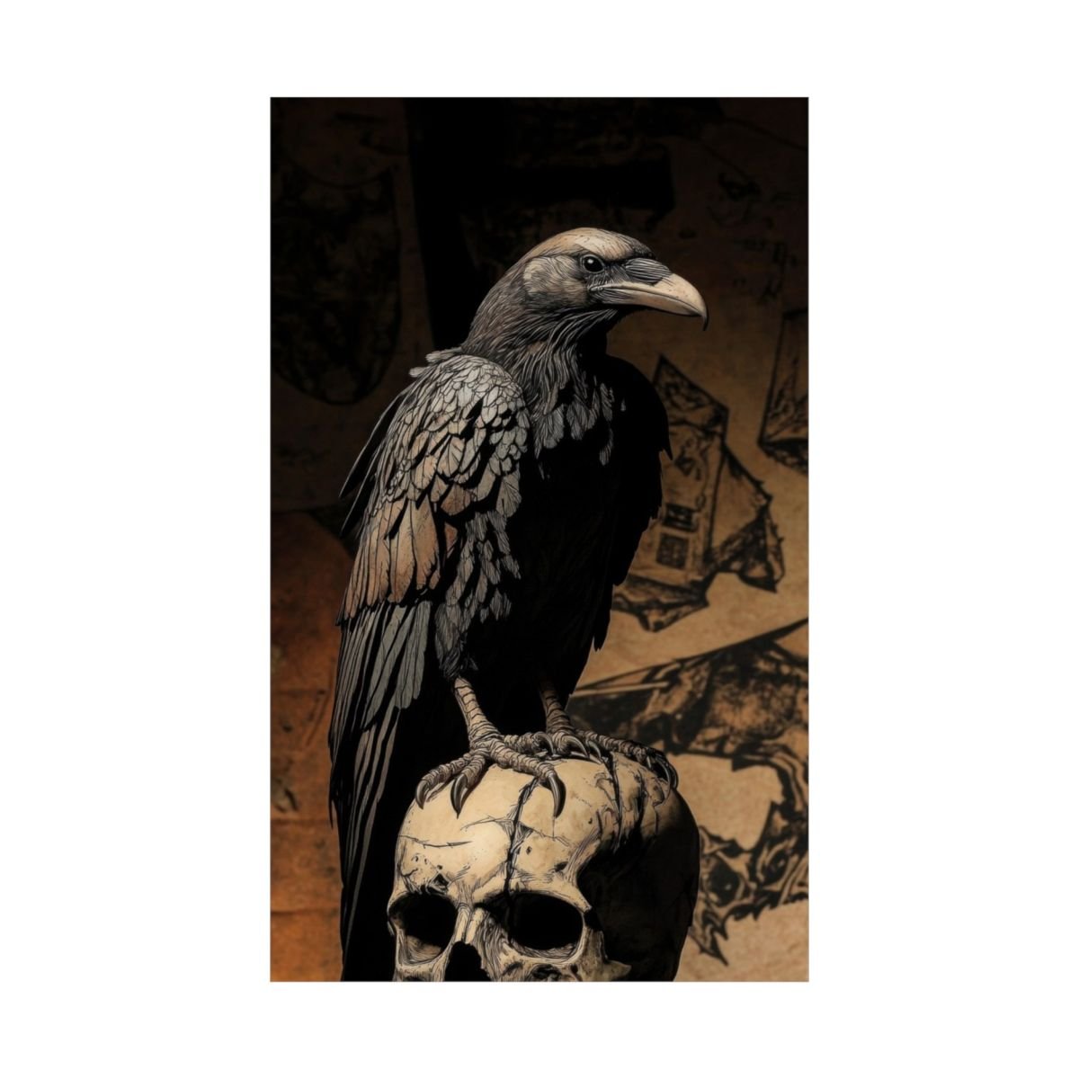 Memento — Raven and Skull Poster - JG Visual Arts
