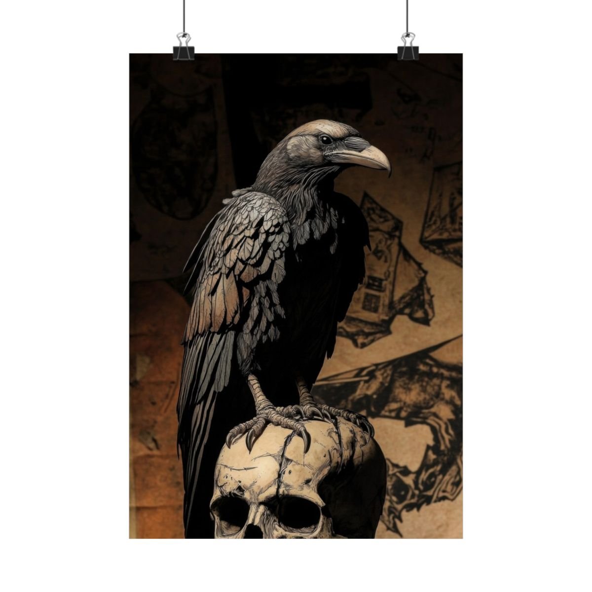 Memento — Raven and Skull Poster - JG Visual Arts