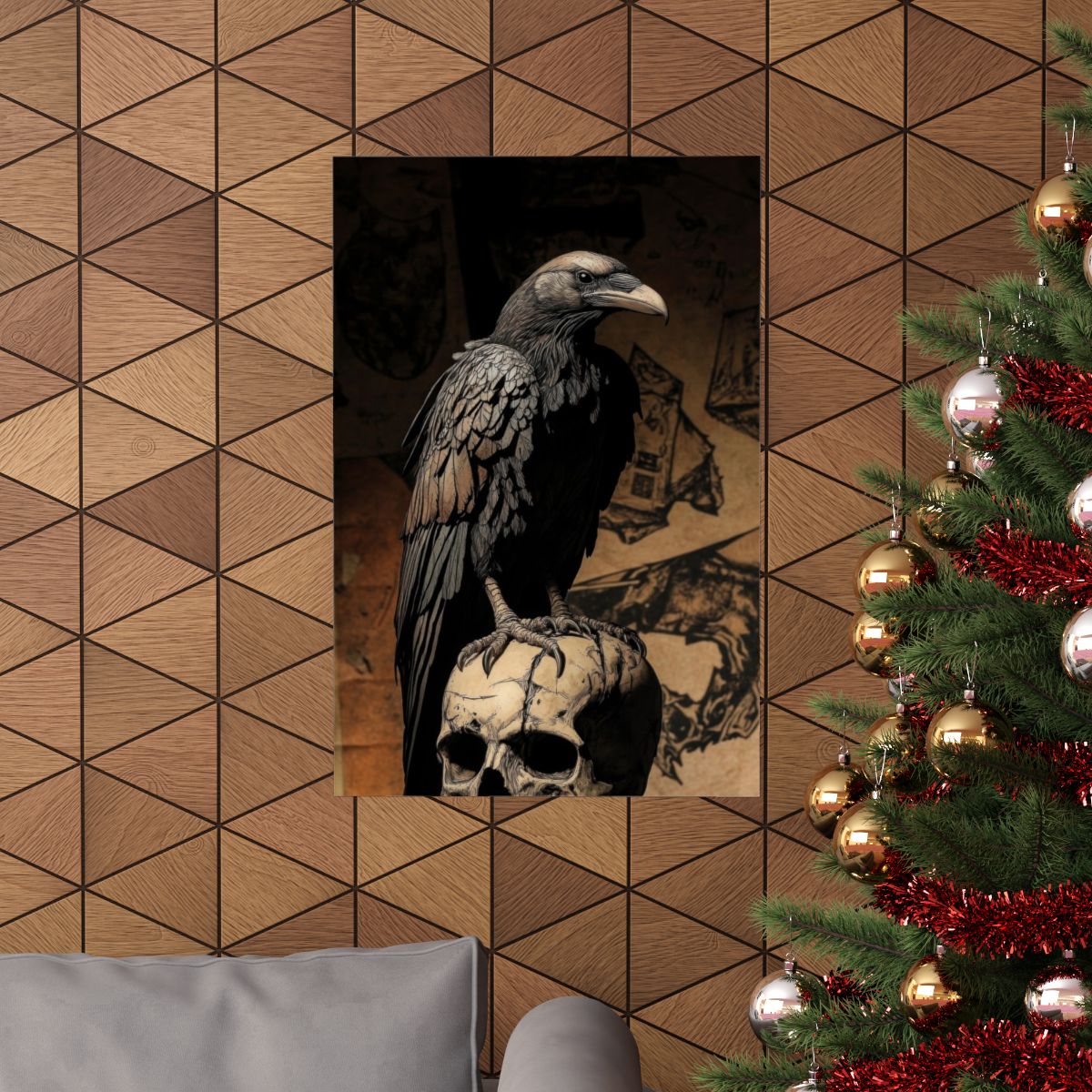 Memento — Raven and Skull Poster - JG Visual Arts