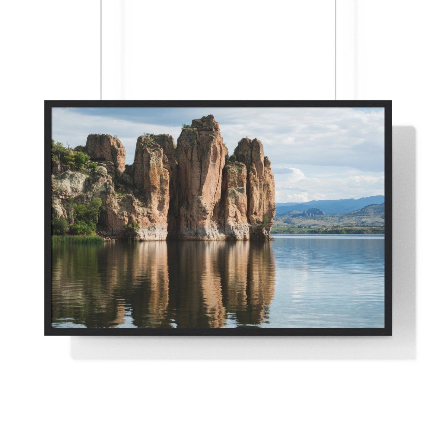 Mirror Monoliths — Lake Reflections (Framed) - JG Visual Arts