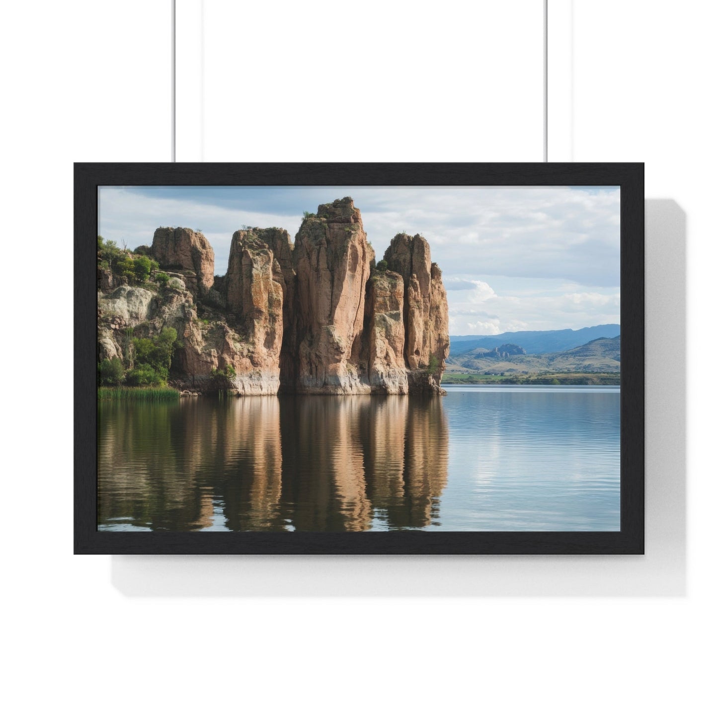 Mirror Monoliths — Lake Reflections (Framed) - JG Visual Arts