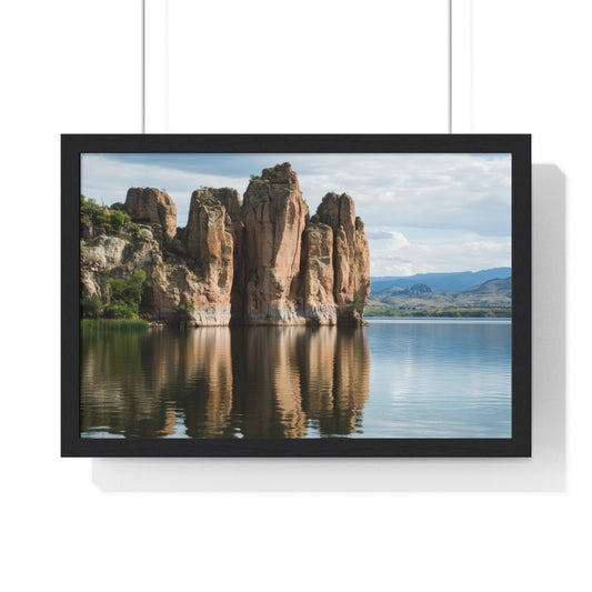 Mirror Monoliths — Lake Reflections (Framed) - JG Visual Arts