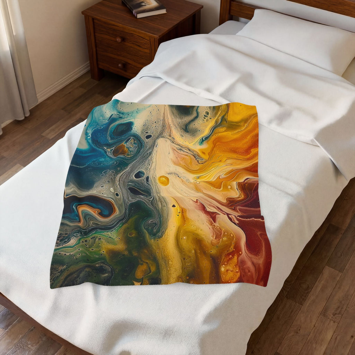 Moss and Rust Throw Blanket - JG Visual Arts