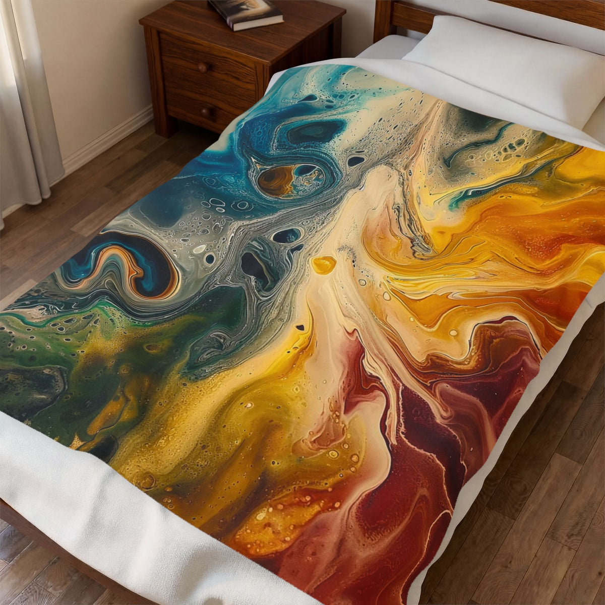 Moss and Rust Throw Blanket - JG Visual Arts