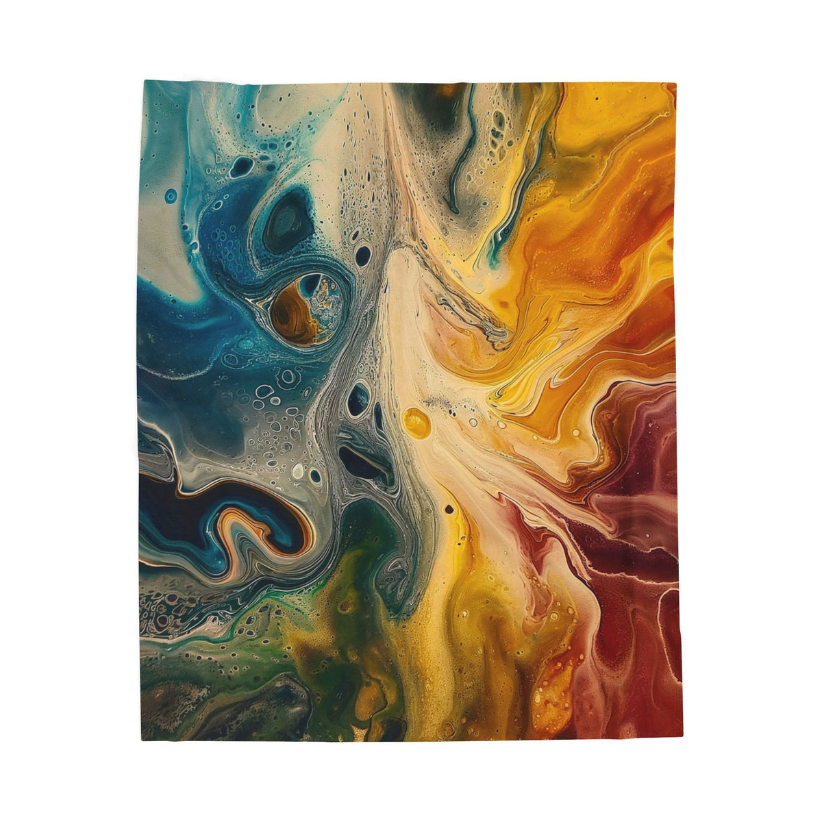 Moss and Rust Throw Blanket - JG Visual Arts