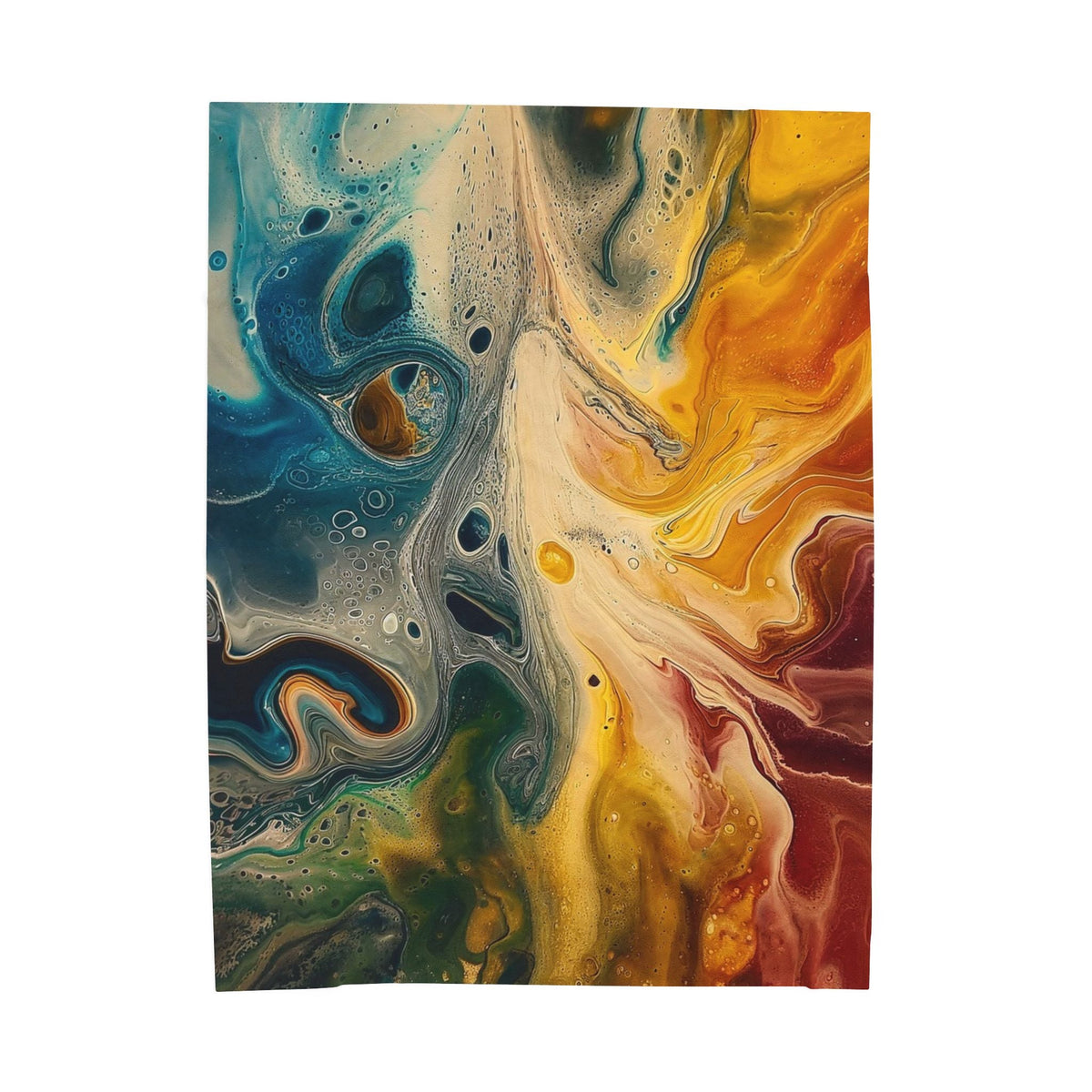 Moss and Rust Throw Blanket - JG Visual Arts