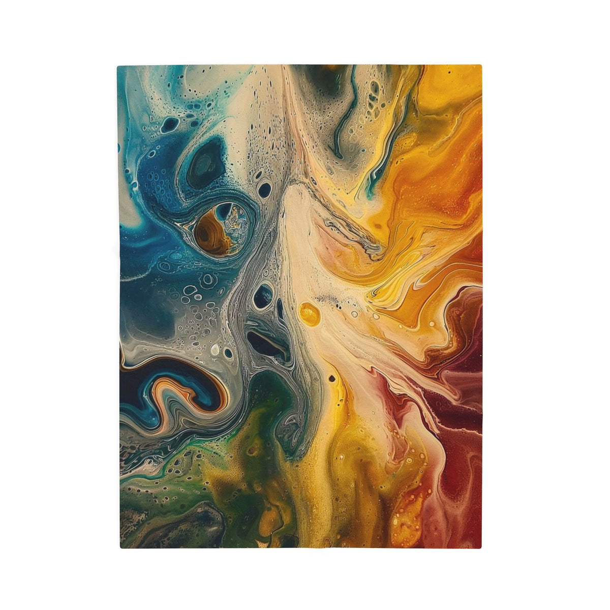 Moss and Rust Throw Blanket - JG Visual Arts