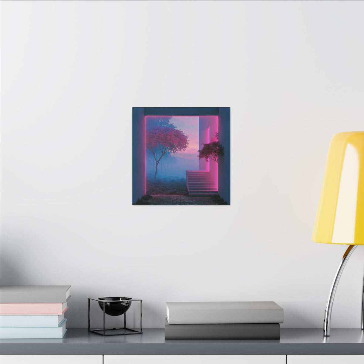 Neon Threshold — Square Canvas - JG Visual Arts