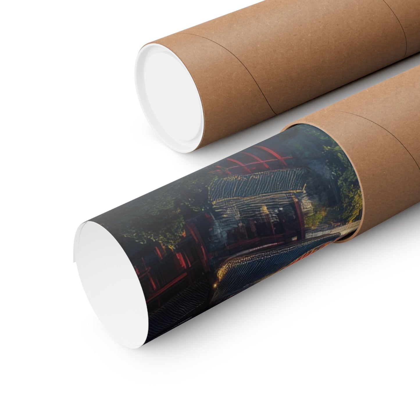Old Gods, New City — Temple and Skyline Poster - JG Visual Arts