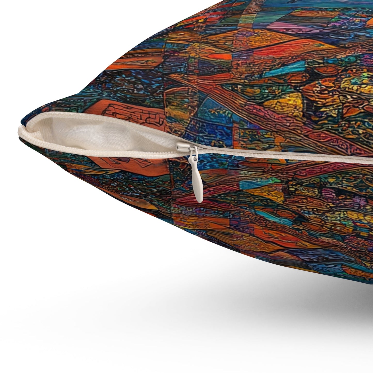 Persian Atrium — Stained Glass Palace Throw Pillow - JG Visual Arts
