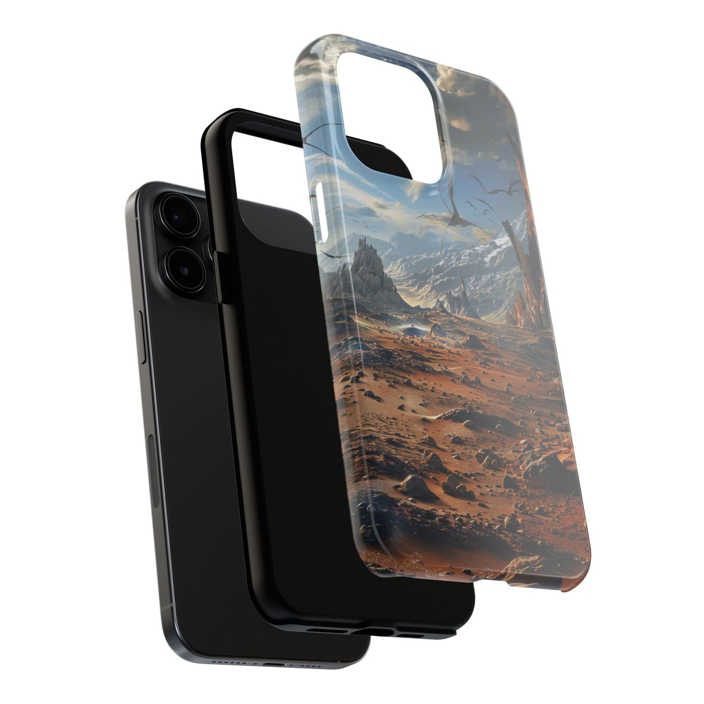 Ridge of Another World — Alien Mountains Phone Case - JDG Visual Arts