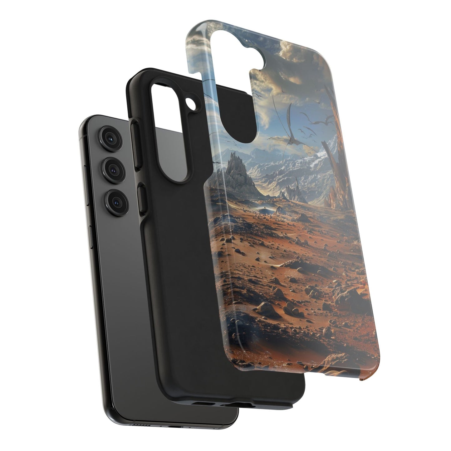 Ridge of Another World — Alien Mountains Phone Case - JDG Visual Arts