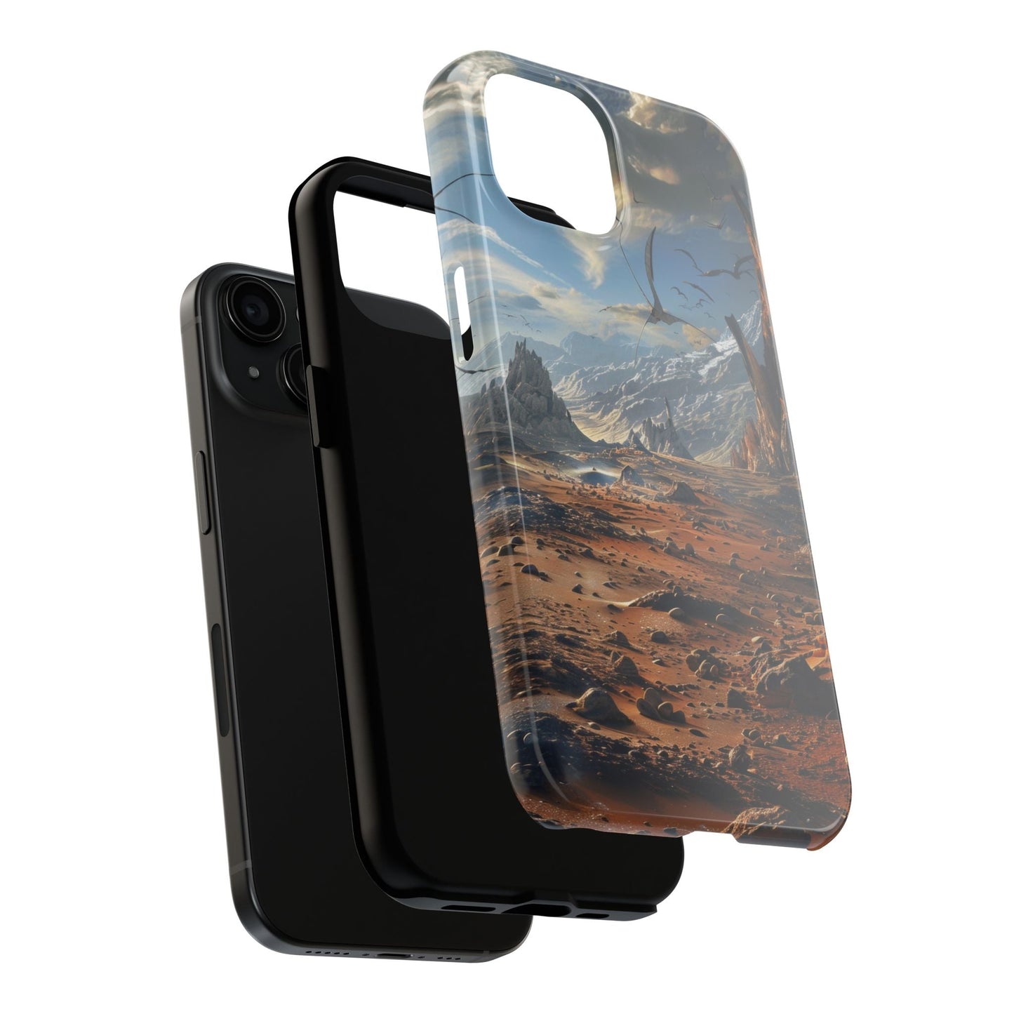 Ridge of Another World — Alien Mountains Phone Case - JDG Visual Arts