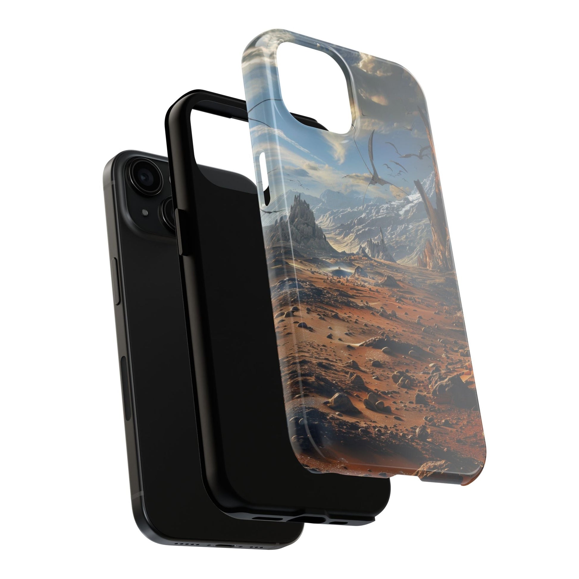 Ridge of Another World — Alien Mountains Phone Case - JDG Visual Arts