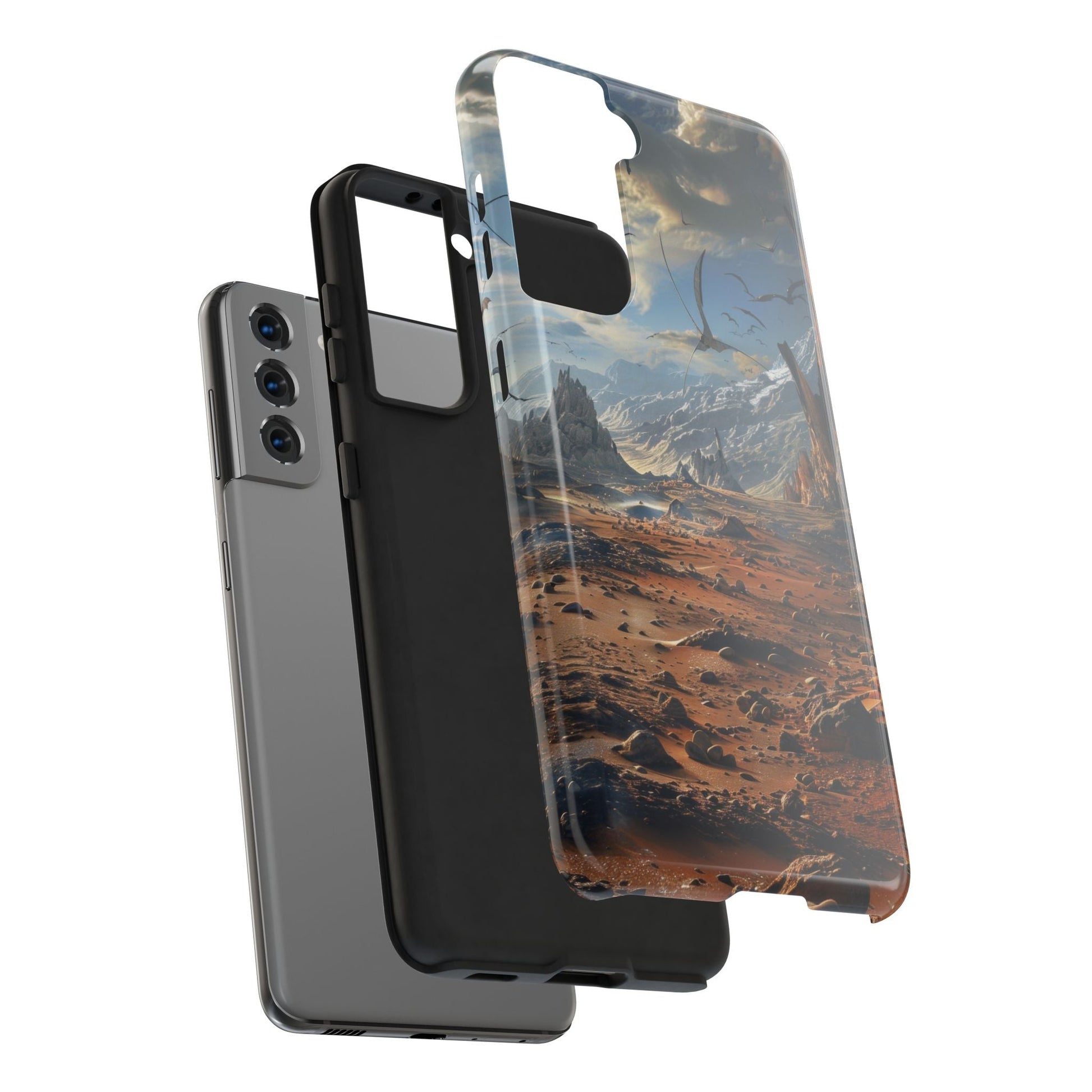 Ridge of Another World — Alien Mountains Phone Case - JDG Visual Arts