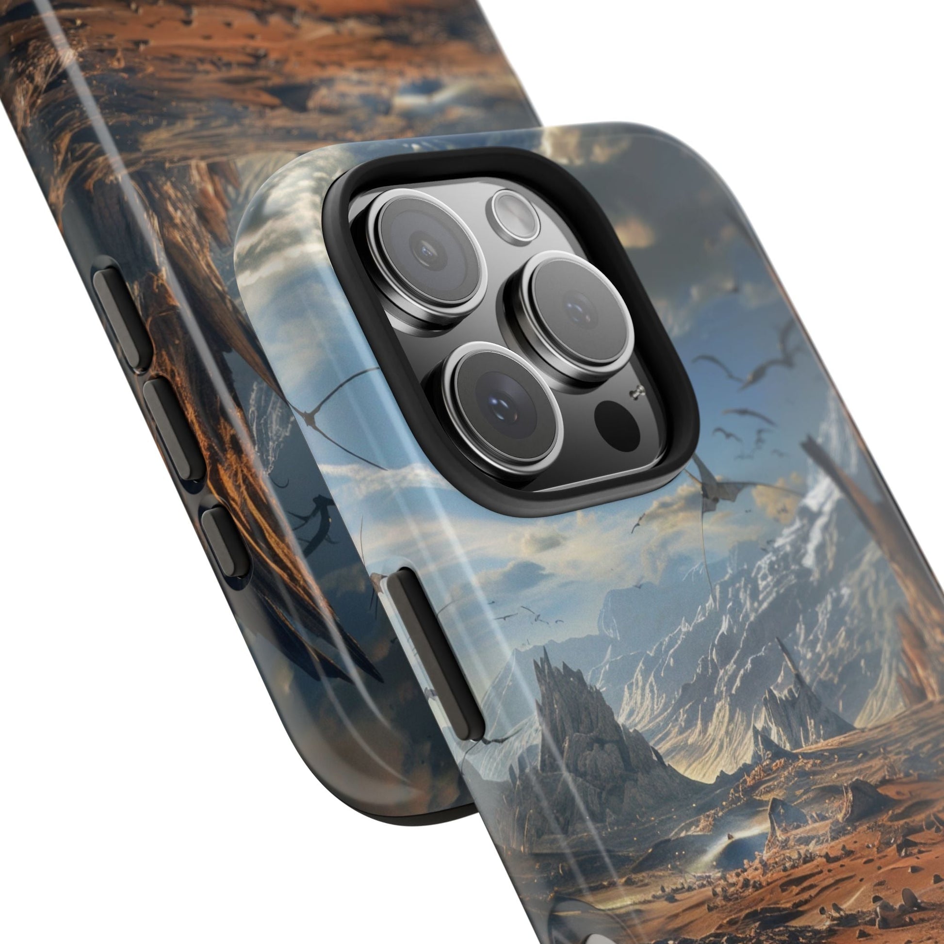 Ridge of Another World — Alien Mountains Phone Case - JDG Visual Arts