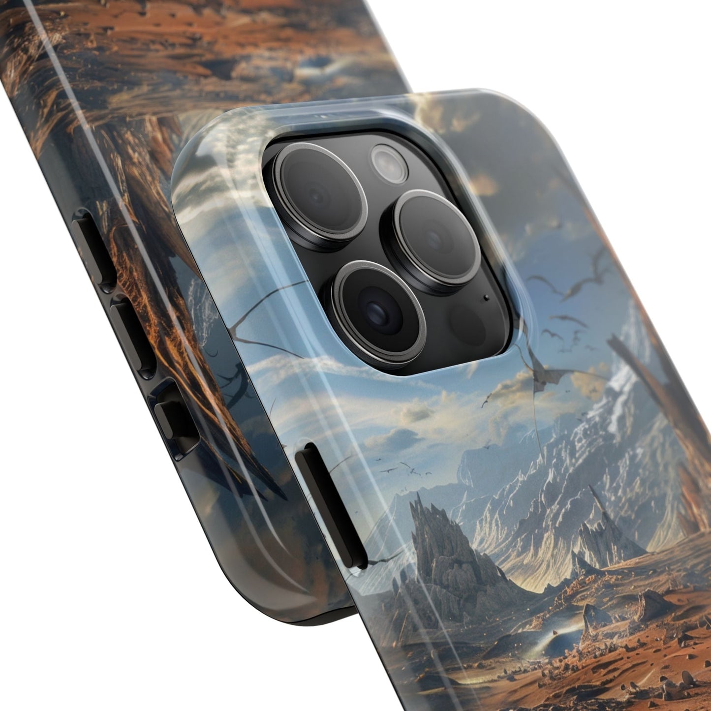 Ridge of Another World — Alien Mountains Phone Case - JDG Visual Arts