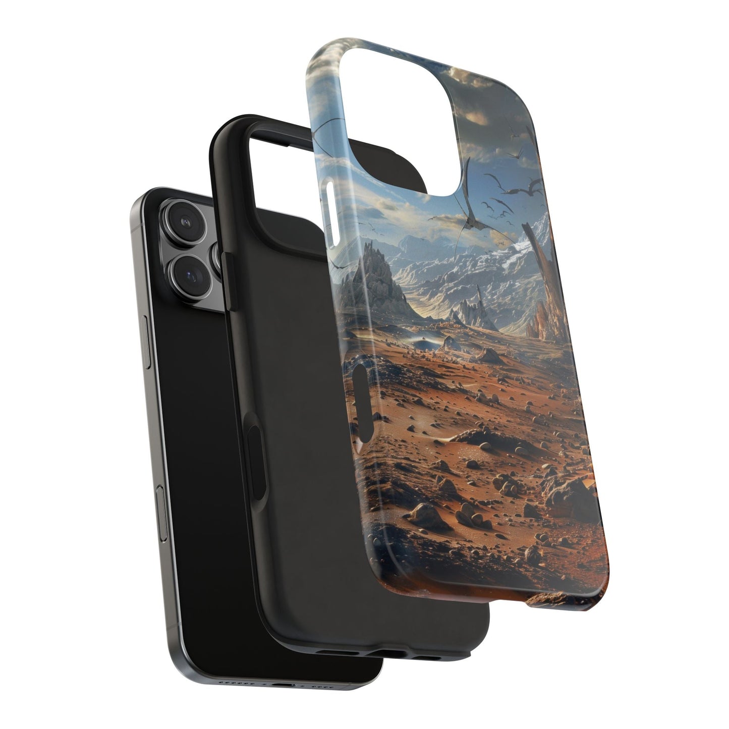 Ridge of Another World — Alien Mountains Phone Case - JDG Visual Arts