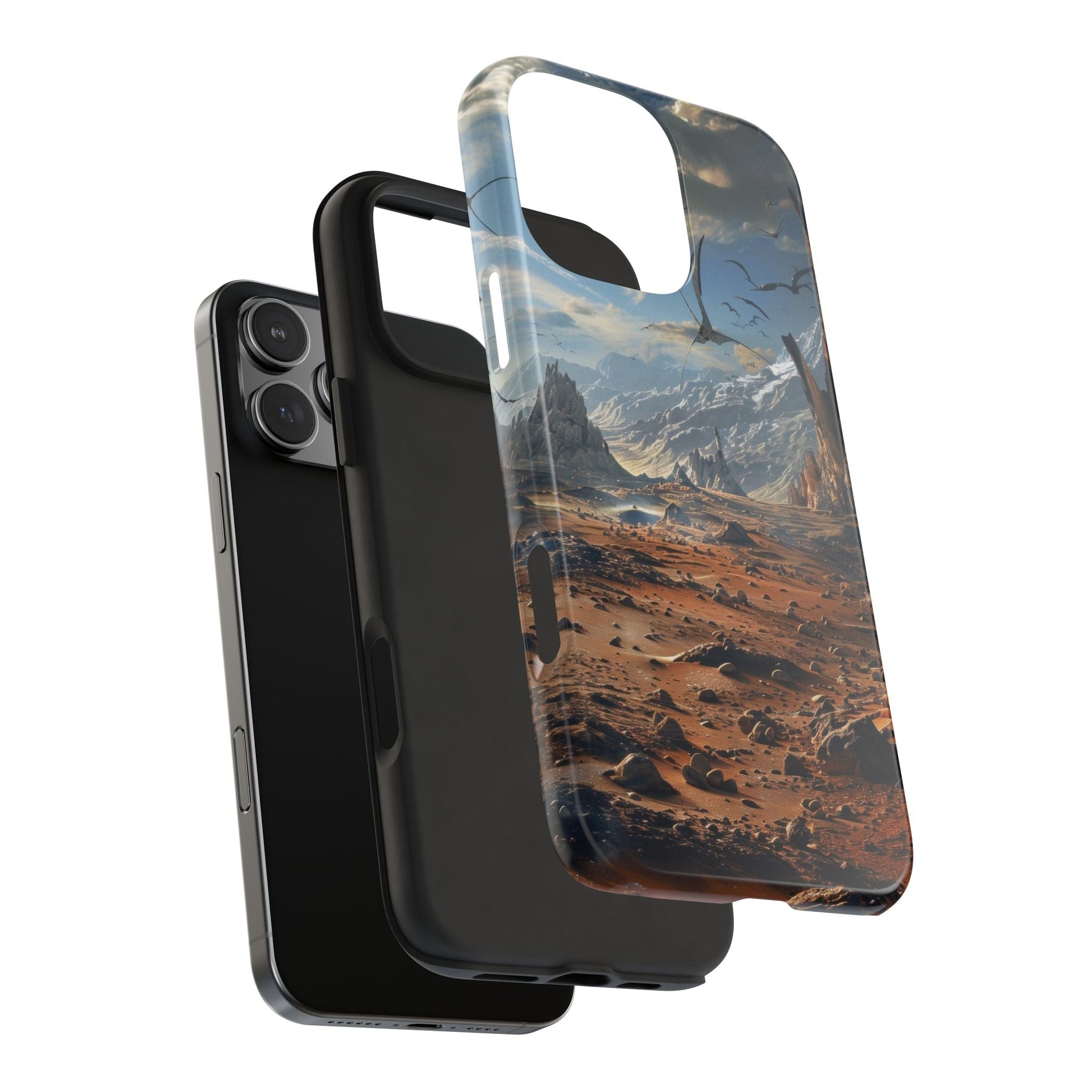 Ridge of Another World — Alien Mountains Phone Case - JDG Visual Arts