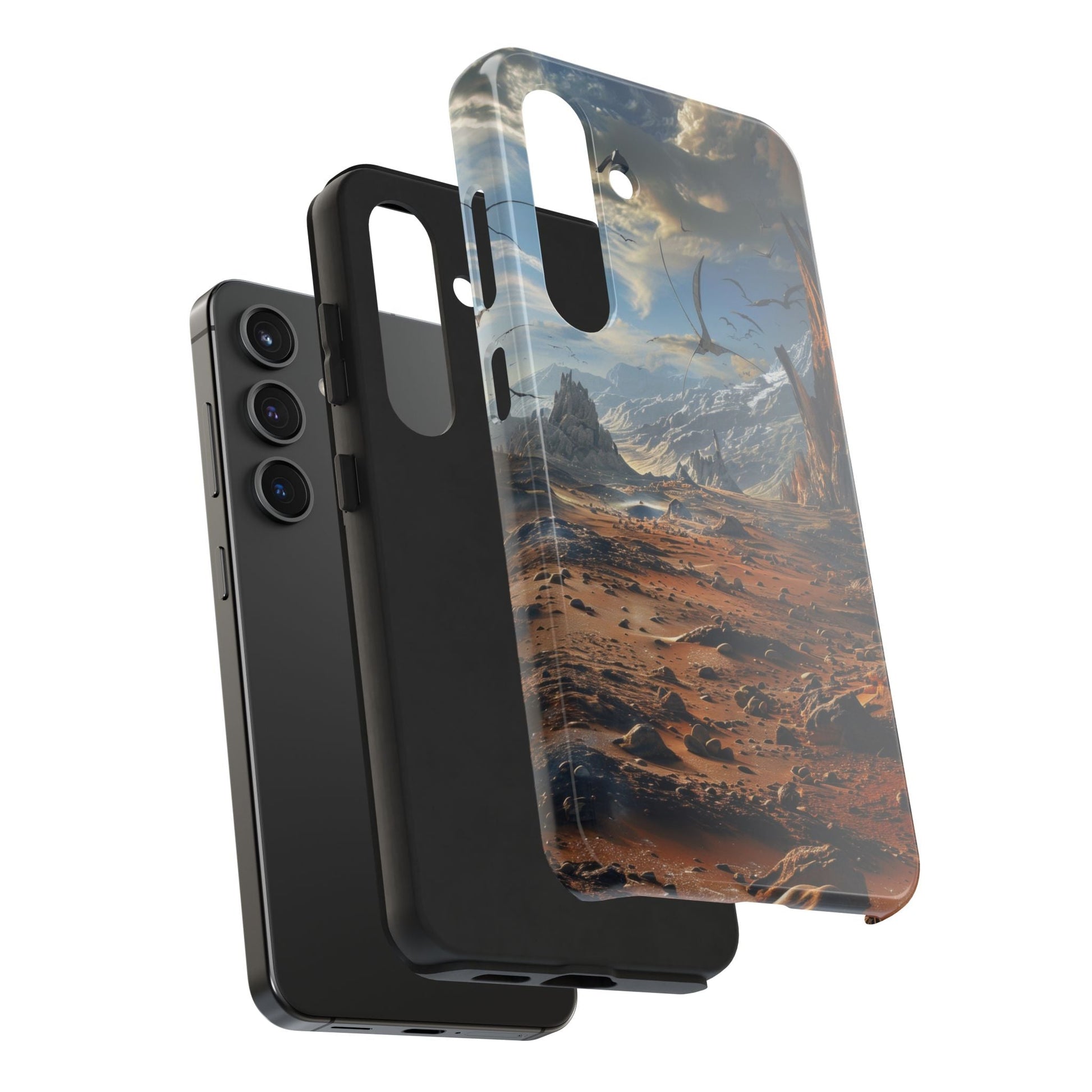 Ridge of Another World — Alien Mountains Phone Case - JDG Visual Arts