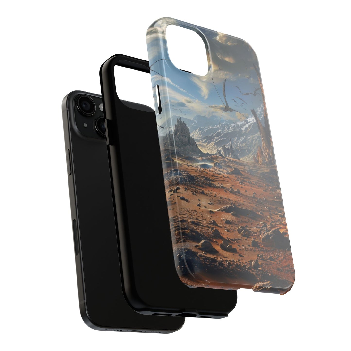Ridge of Another World — Alien Mountains Phone Case - JDG Visual Arts