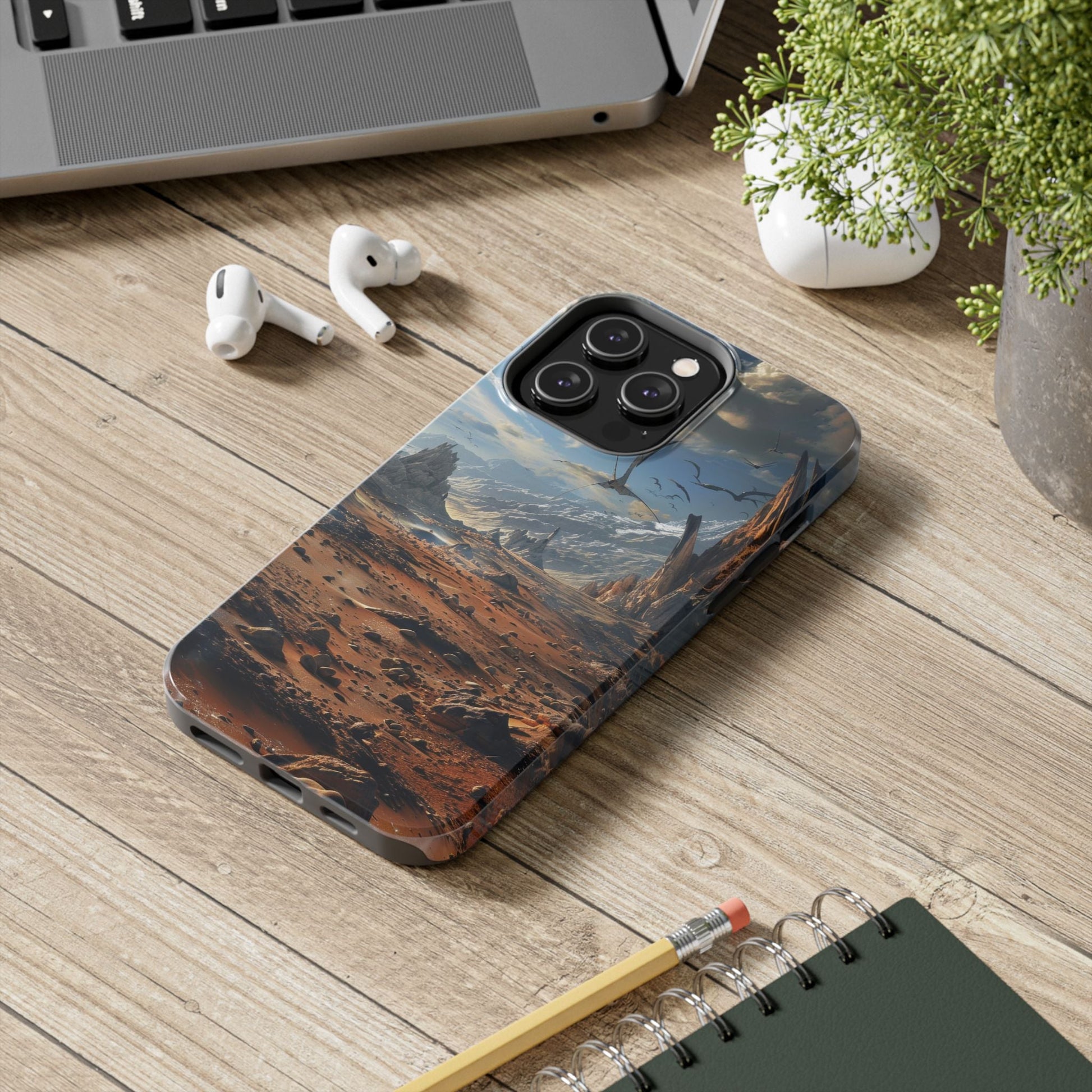 Ridge of Another World — Alien Mountains Phone Case - JDG Visual Arts